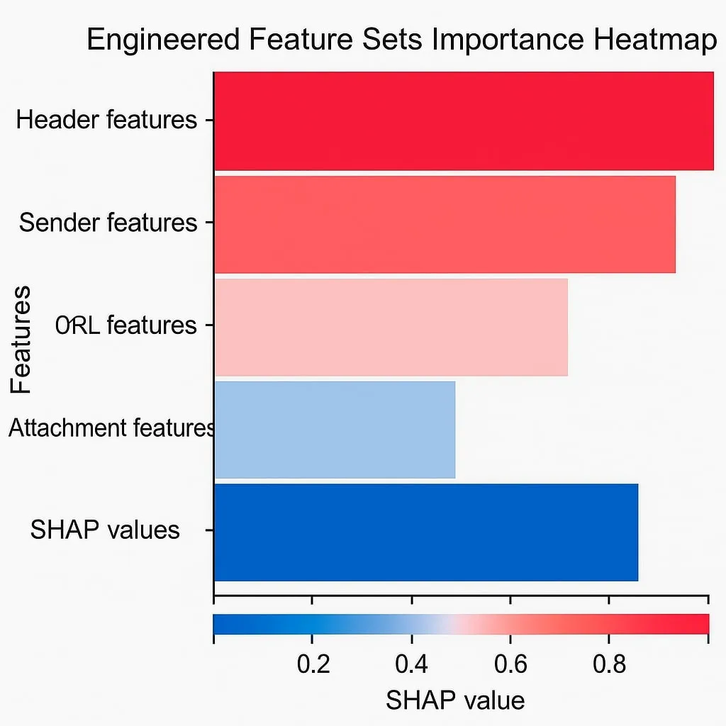 engineered feature sets importance heatmap